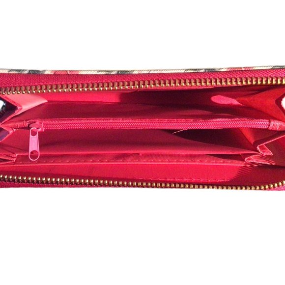 NEW Women's Leopard Print Zip Around Wallet - Picture 2 of 2